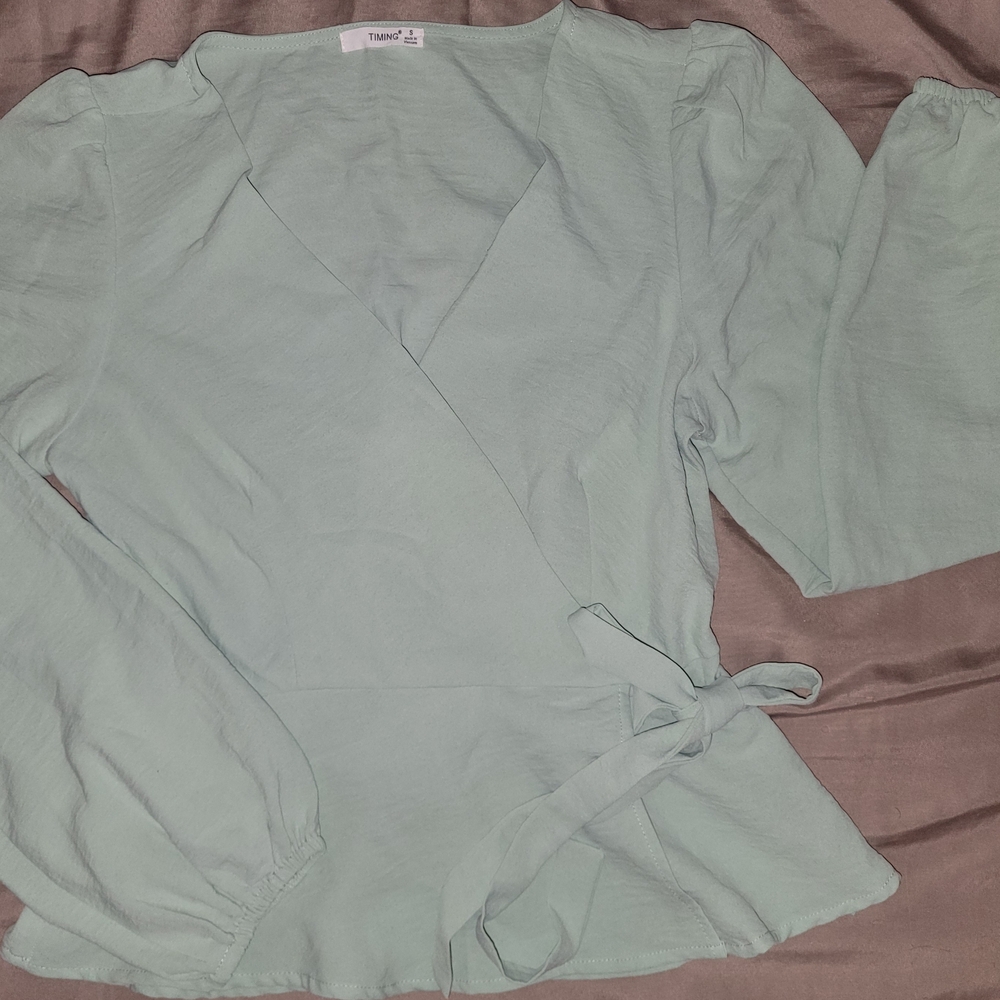 Timing Mint Green Blouse